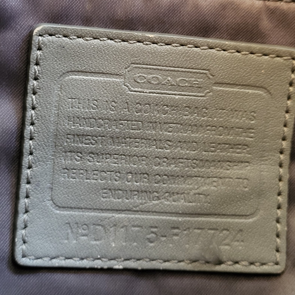 Coach White and Gray Signature Tote Bag Shoulder Bag Metallic Signature C F17024 - Picture 14 of 16